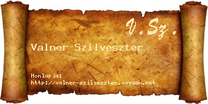 Valner Szilveszter névjegykártya
