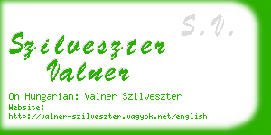 szilveszter valner business card